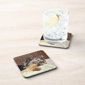 キュートティーカップヨークシャーテリアヨークシャーテリアデジタル コースター (右側)