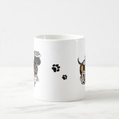 キュートティーパーティーダックスシュント（ブラック&タン）おもしろい犬 コーヒーマグカップ (中央)