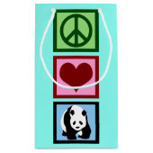 キュートティール（緑がかった色）パンダ スモールペーパーバッグ (裏面)