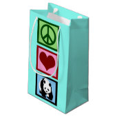 キュートティール（緑がかった色）パンダ スモールペーパーバッグ (裏面アングル)