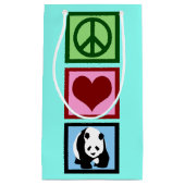 キュートティール（緑がかった色）パンダ スモールペーパーバッグ (正面)