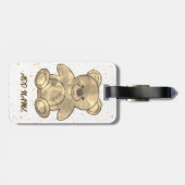 キュートテディベアカスタム文字 ラゲッジタグ (裏面横)