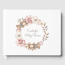 キュートテディベアフローラリース ゲストブック