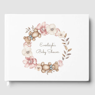 キュートテディベアフローラリース ゲストブック