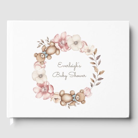 キュートテディベアフローラリース ゲストブック (正面)