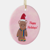キュートテディベアーサンタオーナメント セラミックオーナメント (右)