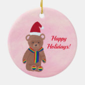 キュートテディベアーサンタオーナメント セラミックオーナメント (裏面)