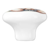 キュートテディベアーピンクローズベビールーム セラミックノブ (側面)