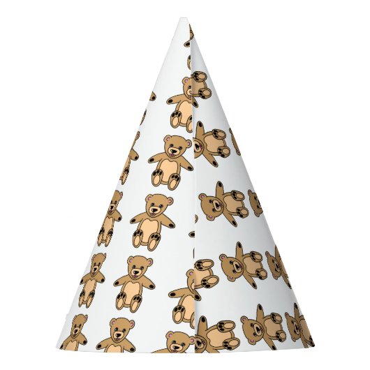 キュートテディベア子供の誕生日 パーティーハット (裏面)