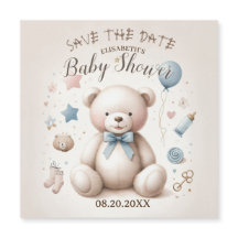 キュートテディベア招待状