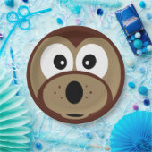 キュートテディベア顔紙プレート ペーパープレート (パーティー)