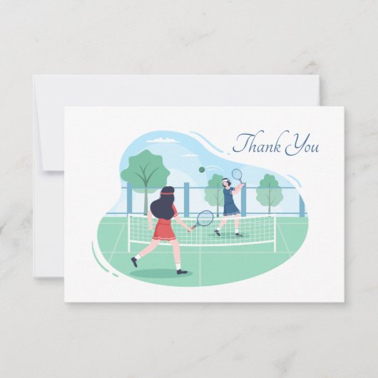 キュートテニスアド気持ち サンキューカード (正面)