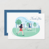 キュートテニスアド気持ち サンキューカード (正面/裏面)