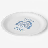 キュートテラコッタレインボホファースト誕生日紙 ペーパープレート (アングル)