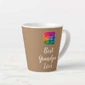 キュートテンプレートレトロ最高のタイポグラフィグランドパエバー カフェラテマグ (右アングル)