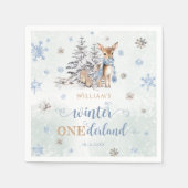 キュートディアウィンターオネダーランドボーイ誕生日 スタンダードカクテルナプキン (正面)