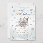 キュートディアウィンターオネダーランド誕生日 招待状 (正面)