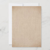 キュートディアカップル素朴バーラップ結婚式招待状 招待状 (裏面)