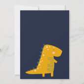 キュートディノパーティー恐竜ファースト誕生日 招待状 (裏面)