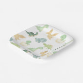 キュートディノ誕生日 ペーパープレート (傾斜あり)