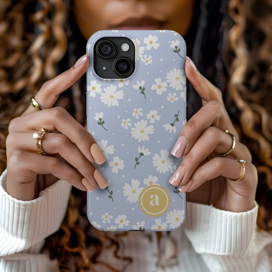 キュートデイジーフローラカスタムモノグラム Case-Mate iPhoneケース