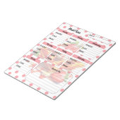 キュートデイリーストロベリートリートメントプランナー ノートパッド (アングル)