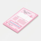 キュートデイリーフィットネストレーニングトラッカープランナー ポストイット (アングル)