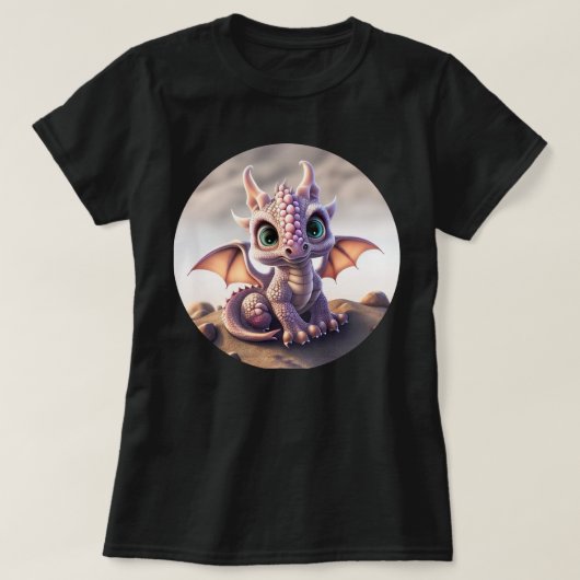 キュートデザートサンドベビードラゴンTシャツ Tシャツ (デザイン正面)
