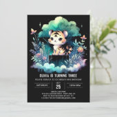 キュートデジタルタイガー誕生日 招待状 (スタンド正面)