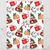 キュートデッキザホールズクリスマススクラップブック紙 (裏面)