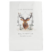 キュートデュスキーディアーフローラクレストany age誕生日 ミディアムペーパーバッグ (裏面)