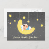 キュートトゥインクルトゥインクルリトルスターベビー 生まれたばかりの ポストカード (正面/裏面)