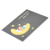 キュートトゥインクルトゥインクルリトルスター男の赤ちゃん ノートパッド (アングル)