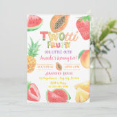 キュートトゥッティフルーティ誕生日招待状 招待状 (スタンド正面)