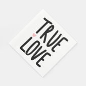 キュートトゥルーラブ結婚ズブライダルシャワー婚約 スタンダードランチョンナプキン (角)