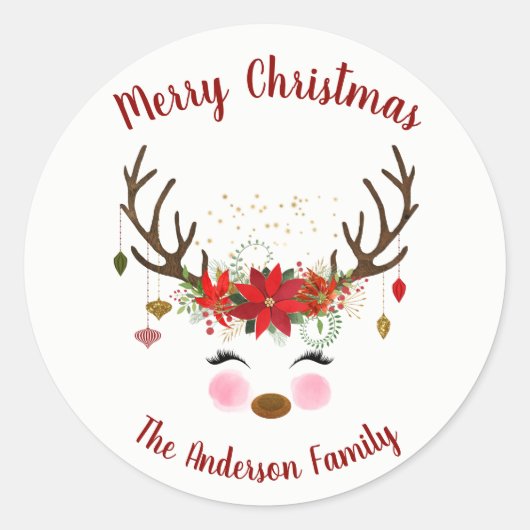 キュートトナディアクリスマスホリデイ封筒用シール ラウンドシール (正面)