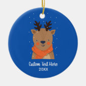 キュートトナディアホリデークリスマスツリーカスタム文字 セラミックオーナメント (正面)