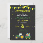 キュートトラクターファーム3rd誕生日紙吹雪招待状RSV 招待状 (正面)