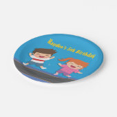 キュートトランポリン子供の誕生日パーティー用品 ペーパープレート (アングル)