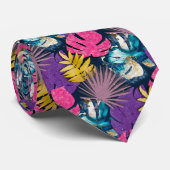 キュートトレンディートロピカル葉カラフル金ゴールド ネクタイ (ロール)