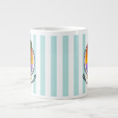 キュートトロピカルアイランドビーチダックスシュント（ブラック&タン） ジャンボコーヒーマグカップ (正面)