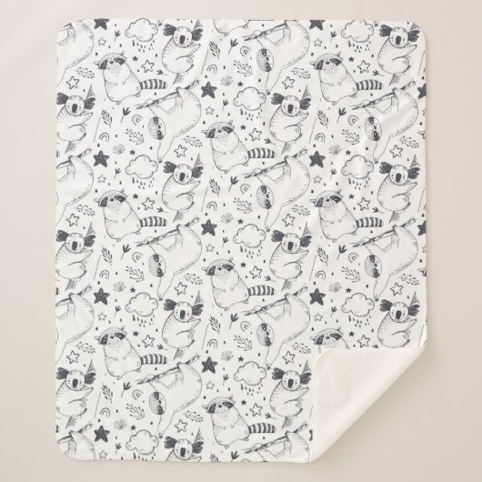 キュートトロピカルクリスマスシェルパブランケット シェルパブランケット (正面)