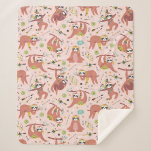 キュートトロピカルクリスマスシェルパブランケット シェルパブランケット