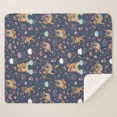 キュートトロピカルクリスマスシェルパブランケット シェルパブランケット (正面(横))