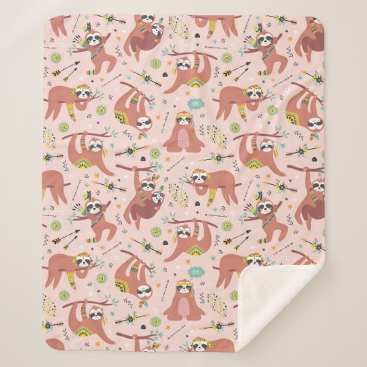 キュートトロピカルクリスマスシェルパブランケット シェルパブランケット (正面)