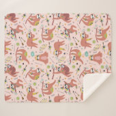 キュートトロピカルクリスマスシェルパブランケット シェルパブランケット (正面(横))