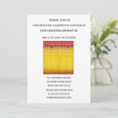 キュートトロピカルサマーサンセット誕生日 招待状 (スタンド正面)