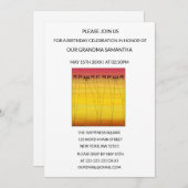 キュートトロピカルサマーサンセット誕生日 招待状 (正面/裏面)