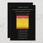 キュートトロピカルサマーサンセット誕生日 招待状 (正面/裏面)