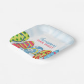 キュートトロピカルサマービーチサンダルプールパーティーおもしろい ペーパープレート (傾斜あり)